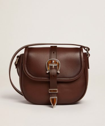 Women’s small Rodeo Bag in dark tan leather