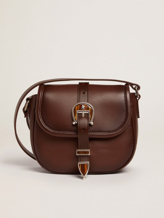 Women’s small Rodeo Bag in dark tan leather