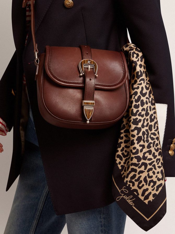 Women’s small Rodeo Bag in dark tan leather - Image 3