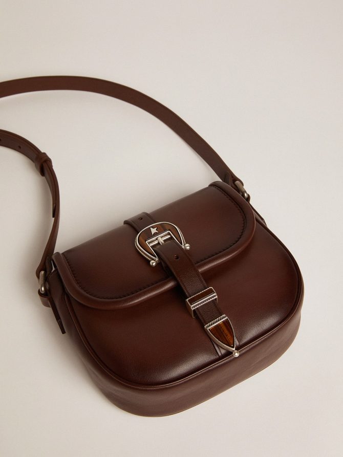 Women’s small Rodeo Bag in dark tan leather - Image 5