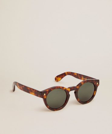 Sunglasses Panthos model with havana frame and gold details