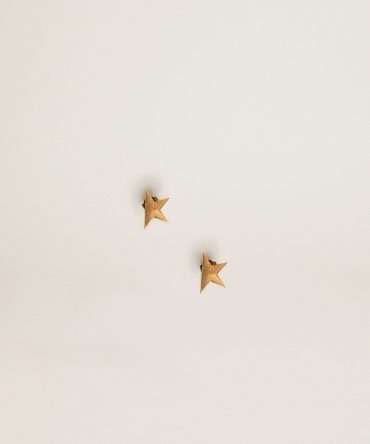 Women’s stud earrings in antique gold color