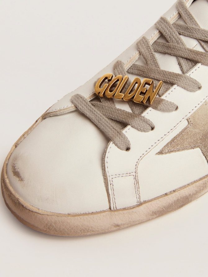 Men’s lace lock with clip in old gold color with Golden lettering - Image 2