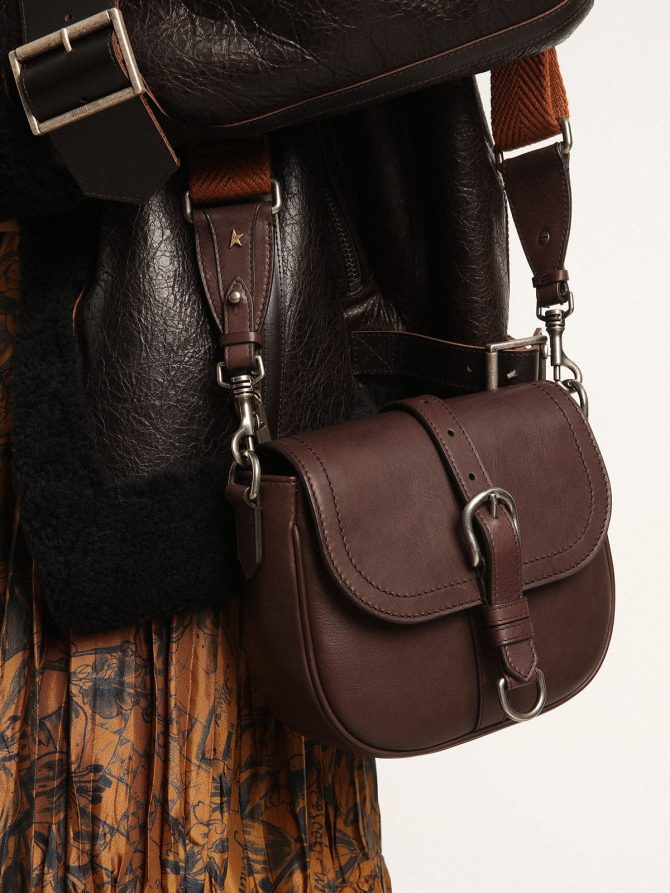 Women’s Francis Bag small in dark brown leather - Image 3