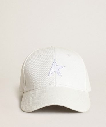 Kids’ white baseball cap with star