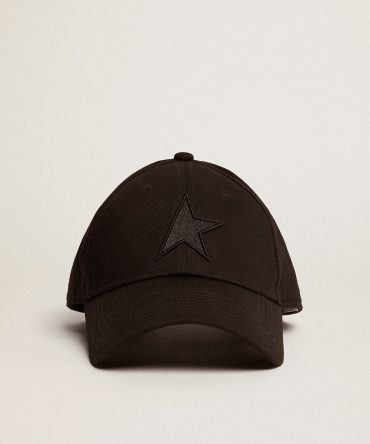 Kids’ black baseball cap with star