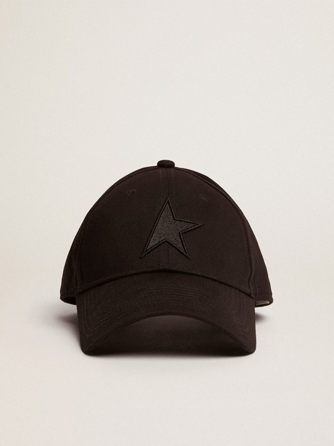 Kids’ black baseball cap with star
