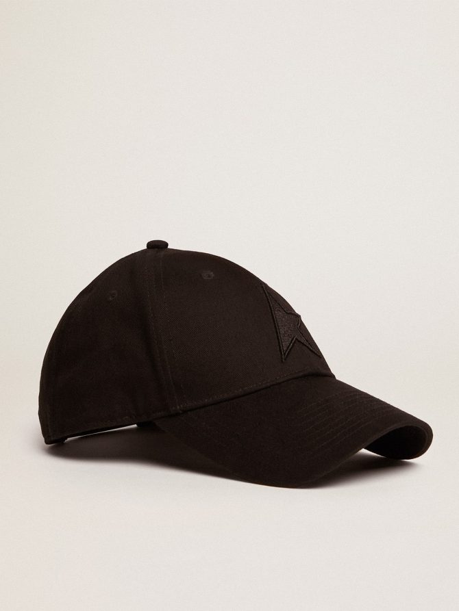Kids’ black baseball cap with star - Image 2