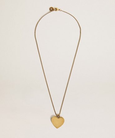 Necklace in antique gold color with heart charms
