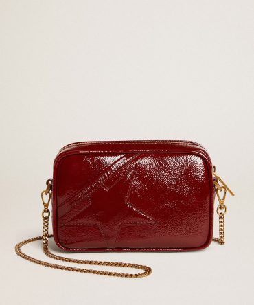 Mini Star Bag in burgundy patent leather with tone-on-tone star