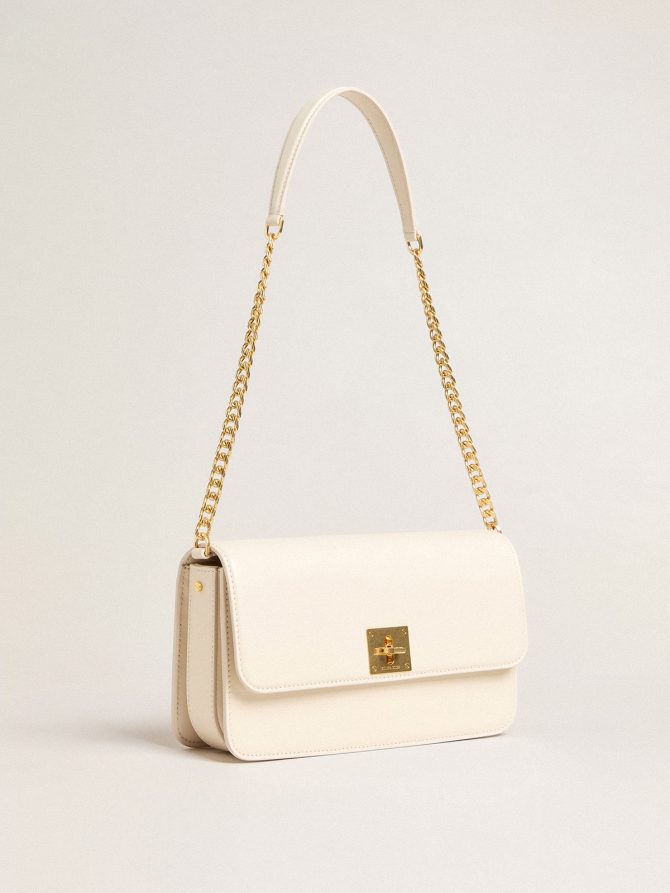 Gioia Bag in butter-colored boarded leather with gold details - Image 2
