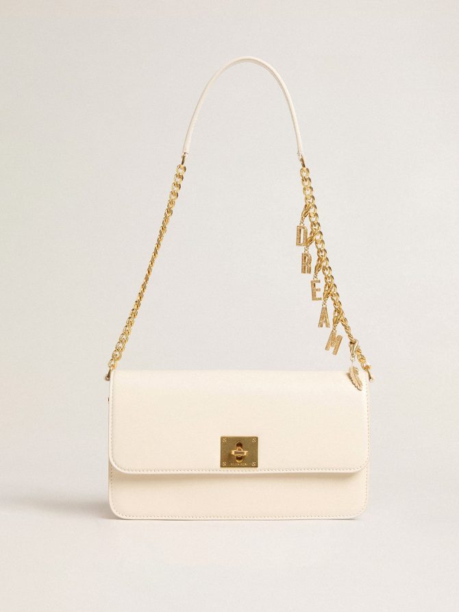 Gioia Bag in butter-colored boarded leather with gold details - Image 5