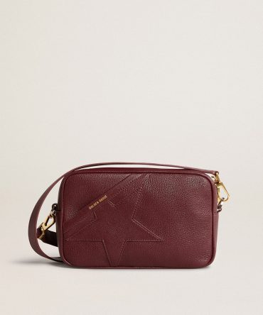 Star Bag in wine-red leather with tone-on-tone star