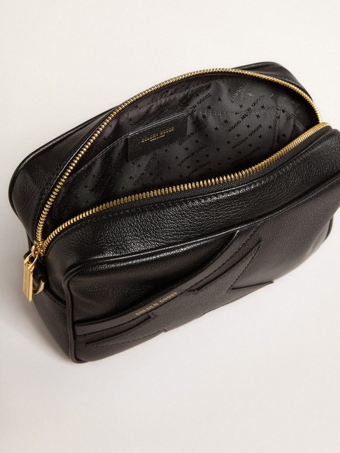 Star Bag in black leather with tone-on-tone star - Image 5