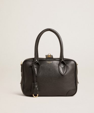 Vita Bag in black sheepskin leather with gold details