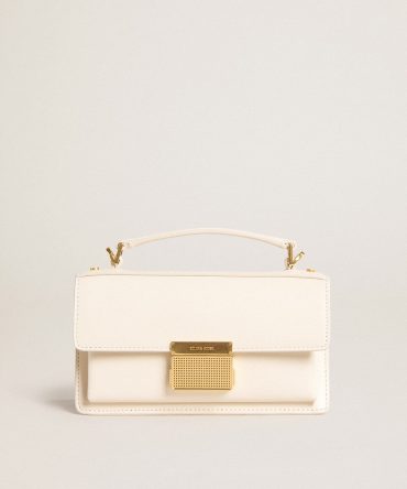 Small Venezia Bag in butter-colored boarded leather with gold details