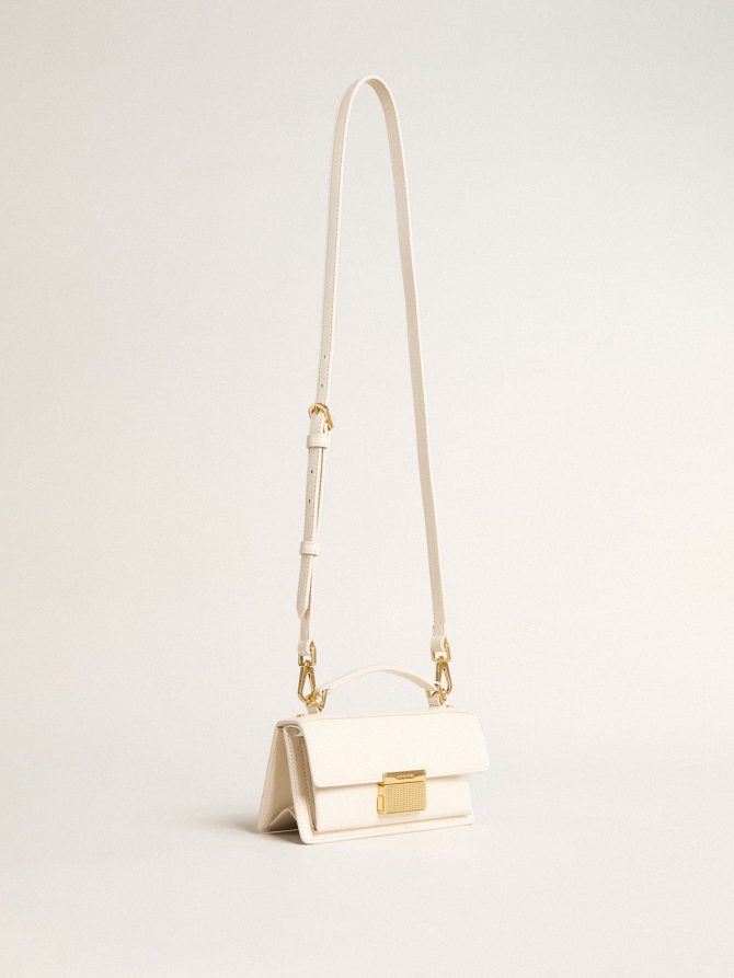 Small Venezia Bag in butter-colored boarded leather with gold details - Image 2