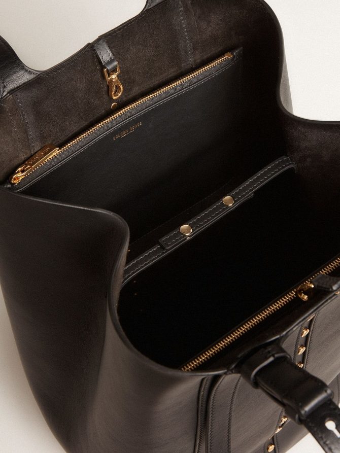 24/7 Bag in black leather with adjustable handles - Image 2