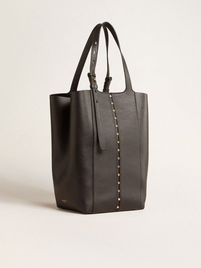 24/7 Bag in black leather with adjustable handles - Image 3