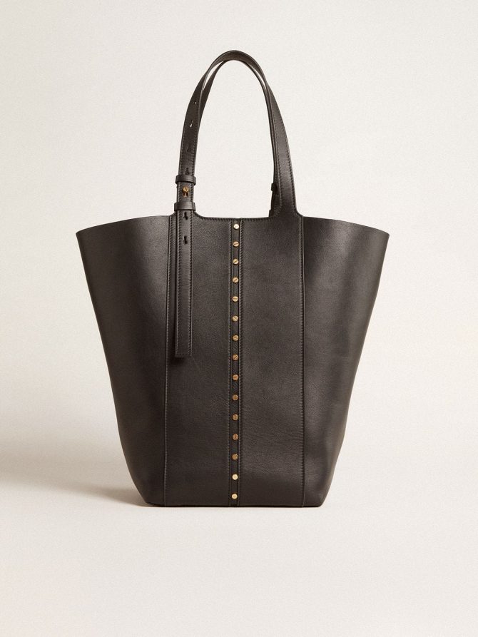 24/7 Bag in black leather with adjustable handles - Image 4