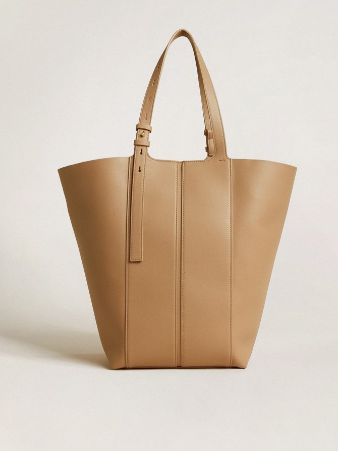 24/7 Bag in cappuccino-colored leather with adjustable handles - Image 6