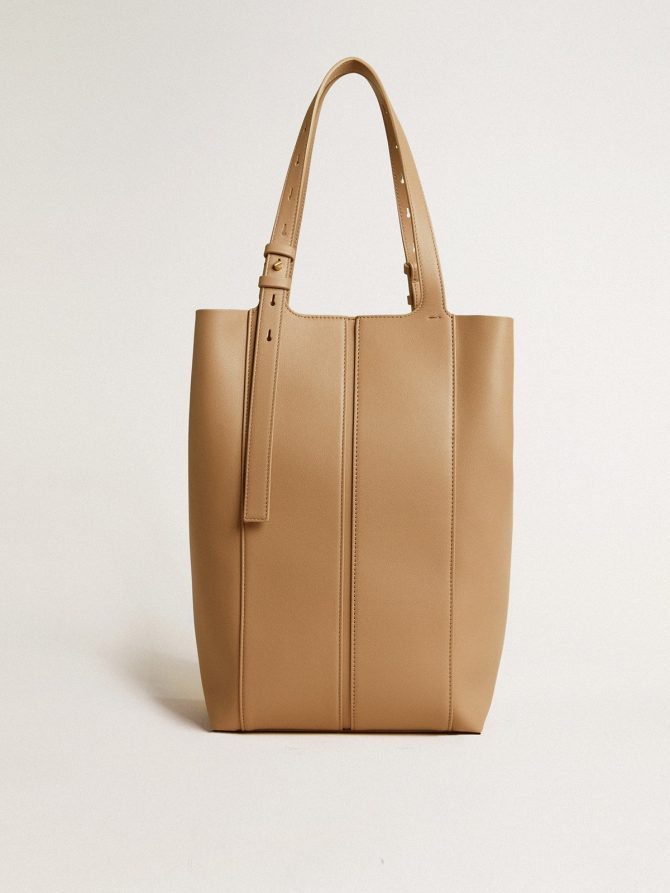 24/7 Bag in cappuccino-colored leather with adjustable handles - Image 7