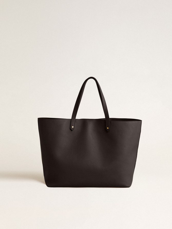 Black Pasadena Bag made of smooth leather with gold logo - Image 3