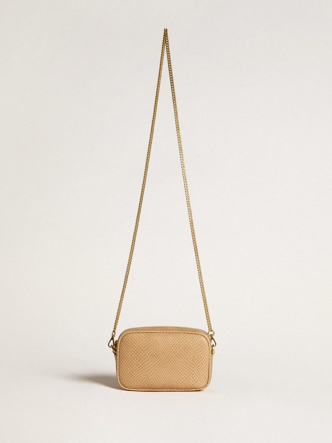 Mini Star Bag in beige snake-print leather - Image 4