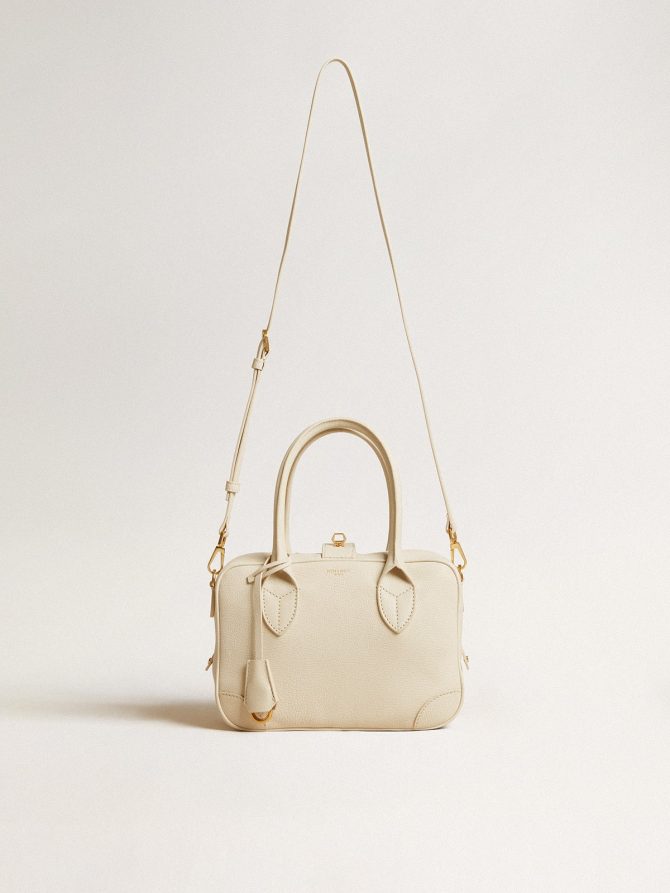 Vita Bag in butter-colored sheepskin leather with gold details - Image 2
