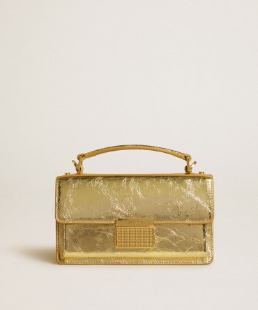 Small Venezia Bag in gold metallic leather with gold details