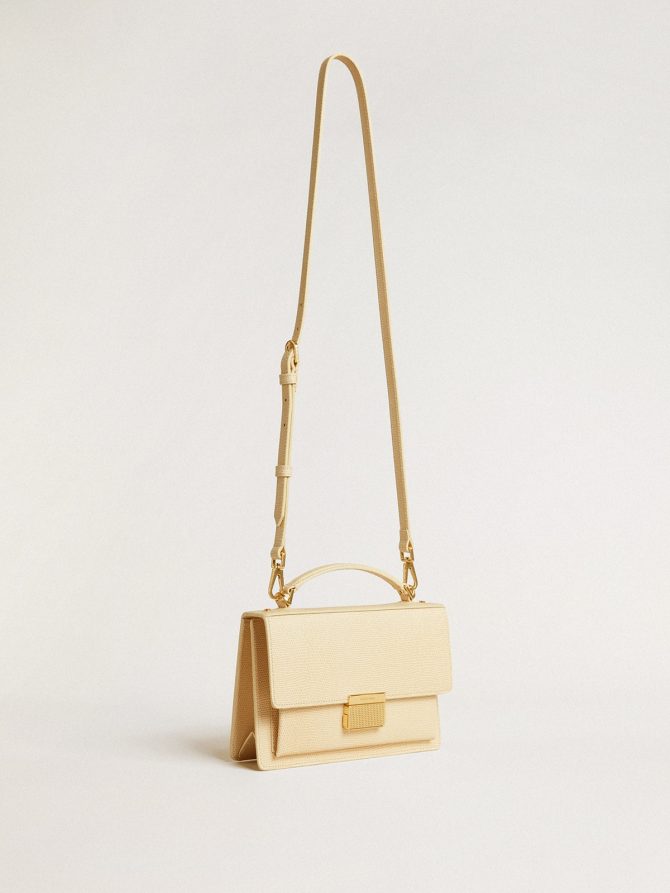 Venezia Bag in beige python-print leather with gold details - Image 2