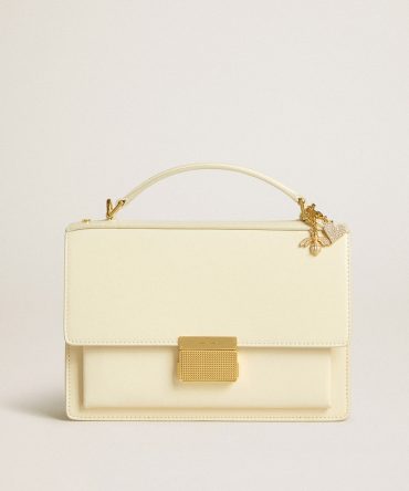 Venezia Bag in butter-colored boarded leather with double charm