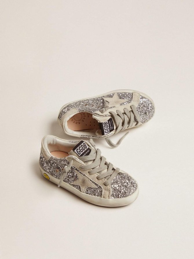 Junior Super-Star with silver glitter and suede details - Image 2