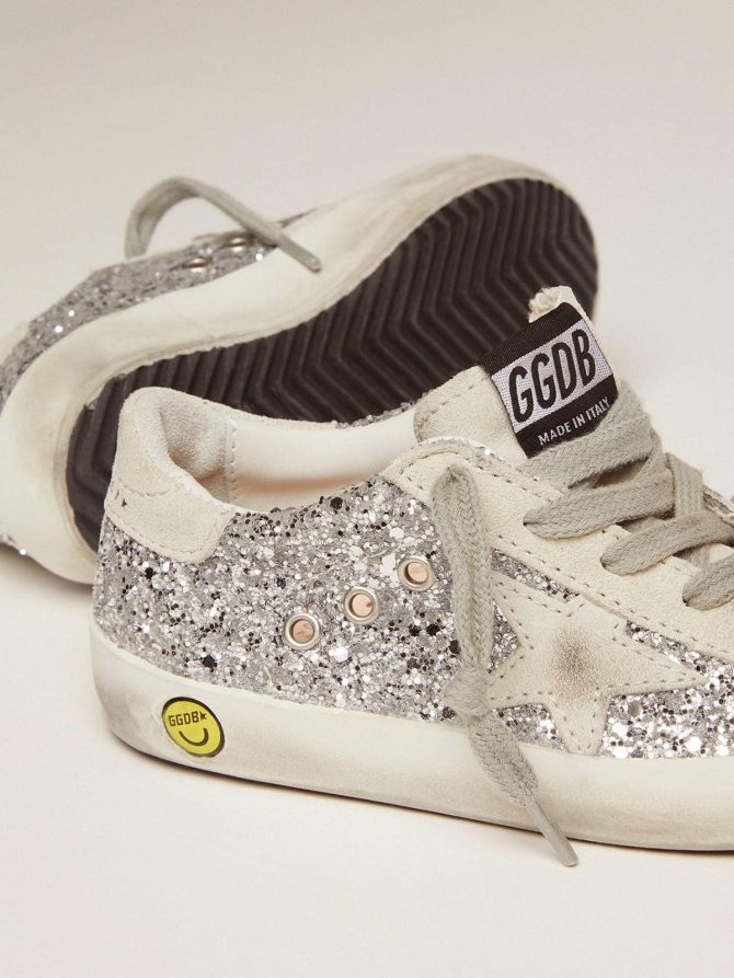Junior Super-Star with silver glitter and suede details - Image 3