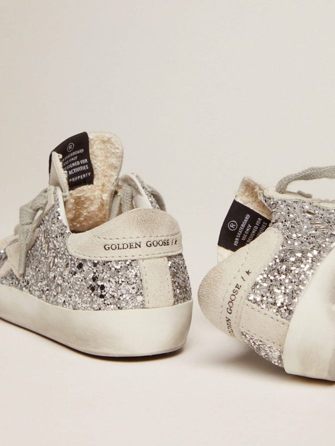 Junior Super-Star with silver glitter and suede details - Image 4