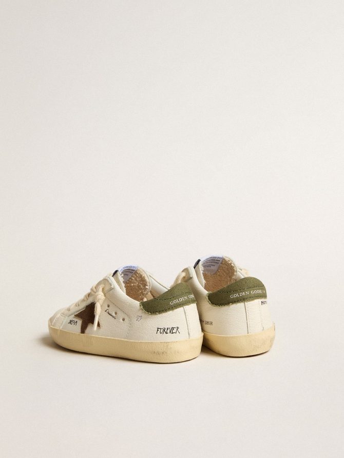 Super-Star Junior in nappa with suede star and green heel tab - Image 4