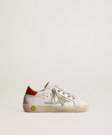 Super-Star Junior with suede star and red leather heel tab