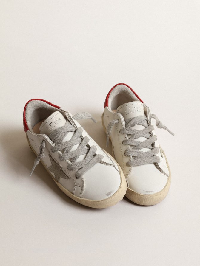 Super-Star Junior with suede star and red leather heel tab - Image 2