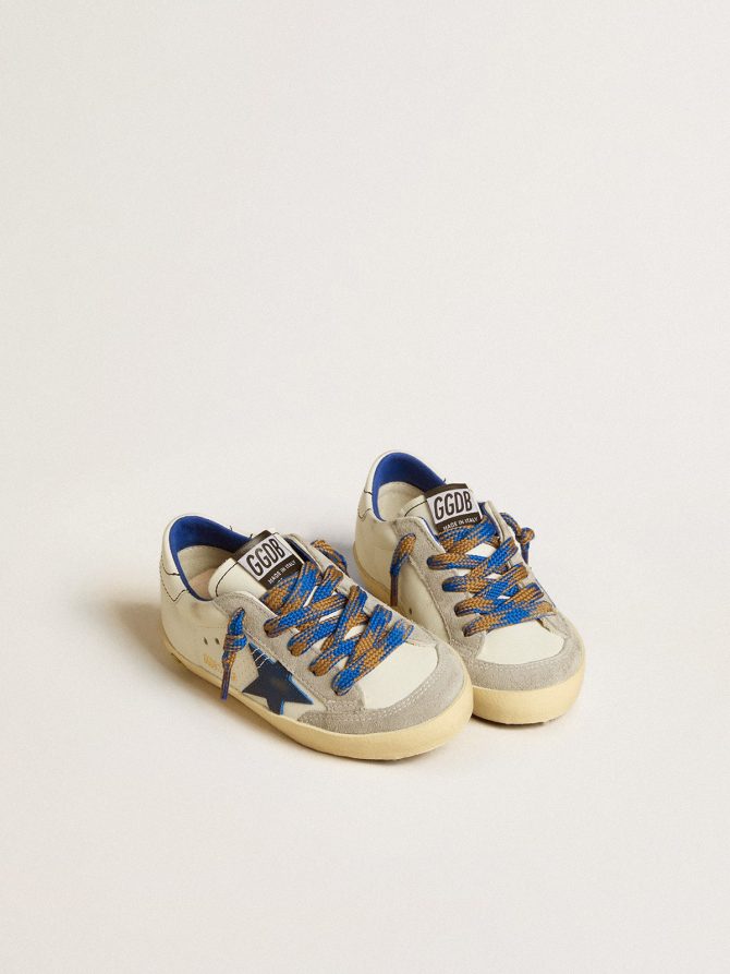 Super-Star Junior with blue leather star and ice-gray suede inserts - Image 2