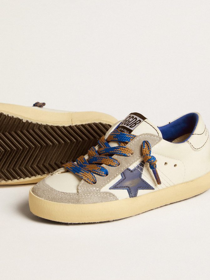 Super-Star Junior with blue leather star and ice-gray suede inserts - Image 3