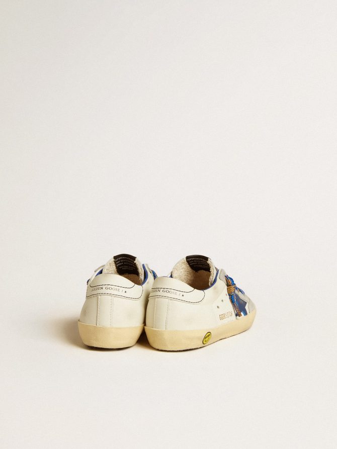Super-Star Junior with blue leather star and ice-gray suede inserts - Image 4