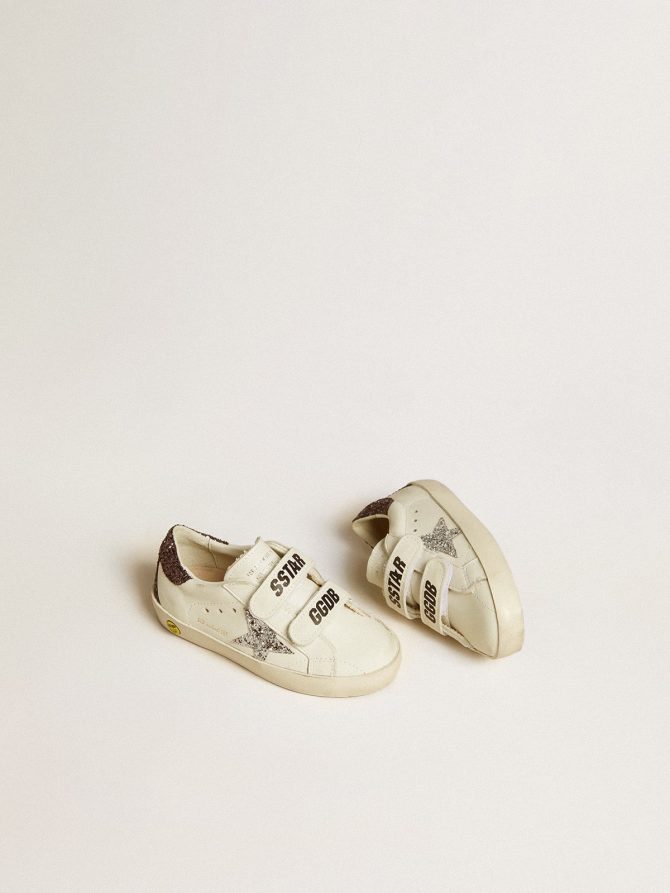 Old School Junior with silver glitter star and glitter heel tab - Image 2