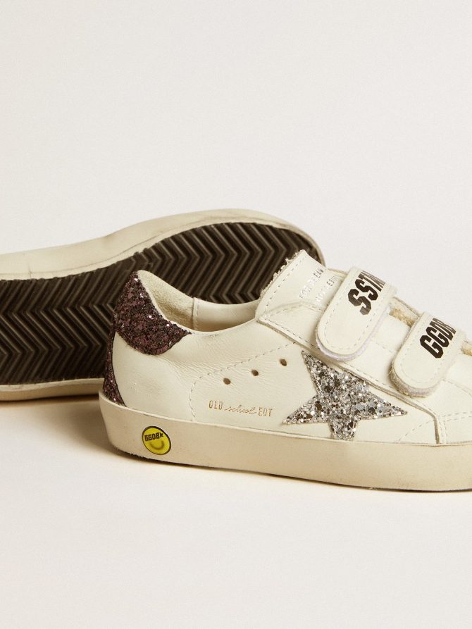 Old School Junior with silver glitter star and glitter heel tab - Image 3