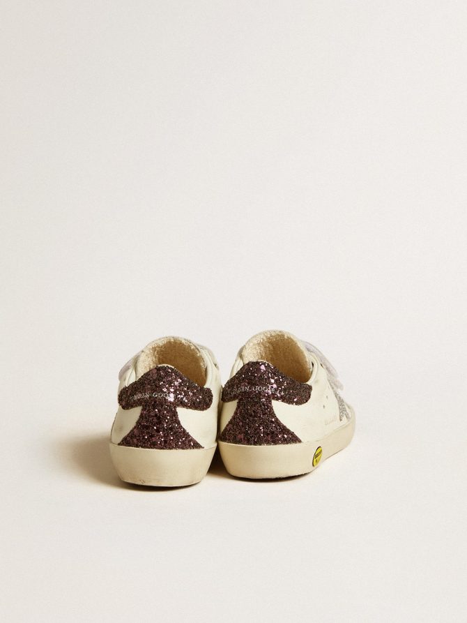 Old School Junior with silver glitter star and glitter heel tab - Image 4