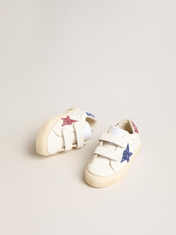 Junior May School in leather with glitter star and heel tab - Image 2