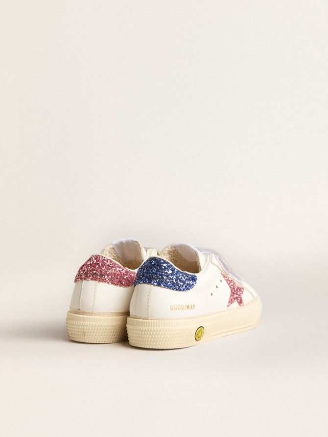 Junior May School in leather with glitter star and heel tab - Image 5