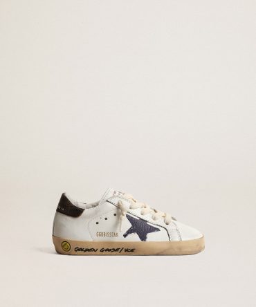 Super-Star Junior in nappa with a printed star and black heel tab