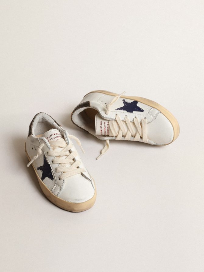 Super-Star Junior in nappa with a printed star and black heel tab - Image 2