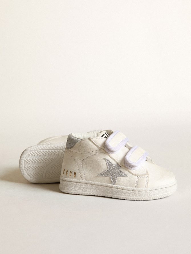 June in nappa leather with silver glitter star and heel tab - Image 3