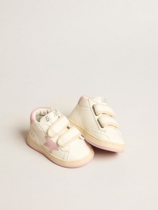 June Junior in nappa leather with old rose suede star and heel tab - Image 2